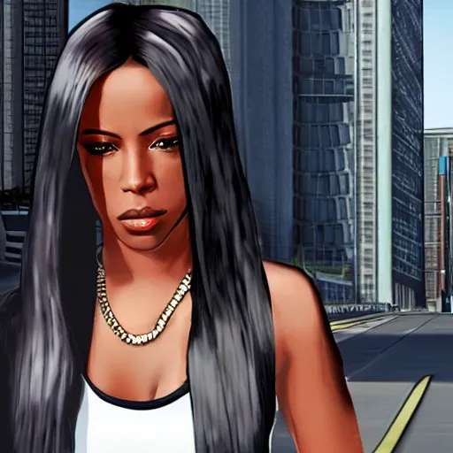 Image similar to aaliyah haughton in gta style