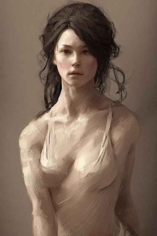 Image similar to beautiful natural coy cottagecore peasant maiden master life drawing, intricate, elegant, highly detailed, digital painting, artstation, concept art, smooth, sharp focus, illustration, art greg rutkowski