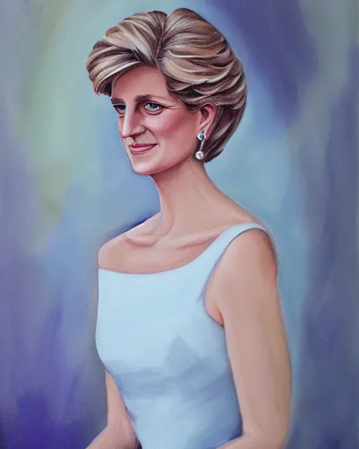 Prompt: elegant portrait of princess diana, loish