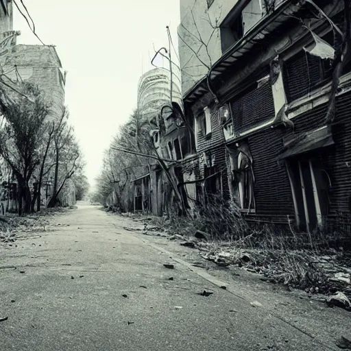 Prompt: abandoned street