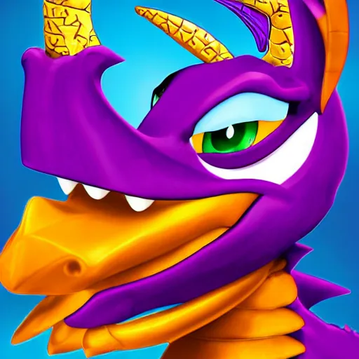 Image similar to spyro the dragon as a genie, 8k, digital art