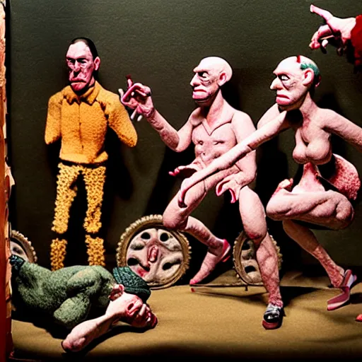 Image similar to january 6 insurrection claymation by otto dix, hyperrealistic, aesthetic, masterpiece