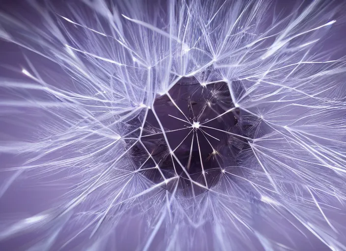 Image similar to crystal dandelion extreme close - up, unreal engine, 4 k wallpaper