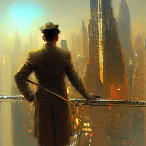 Prompt: city of modern new york. highly detailed painting by gaston bussiere, craig mullins, j. c. leyendecker