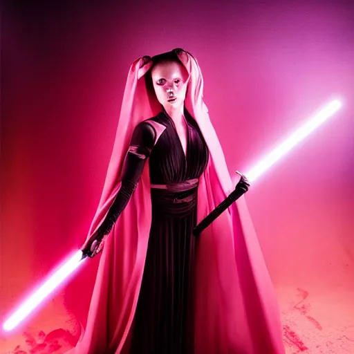 Image similar to pinkie pie as a sith lord, photograph by Zhang Jingna