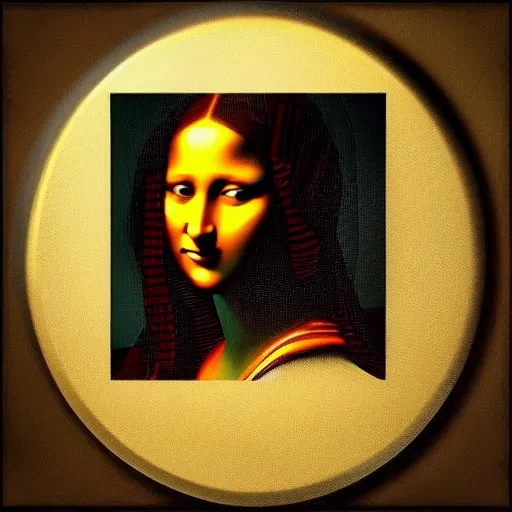 Image similar to an african woman's painting in the style of mona lisa by leonardo da vinc, octane renderi