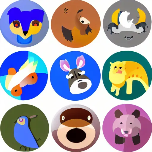 Image similar to web browser icon set with animals