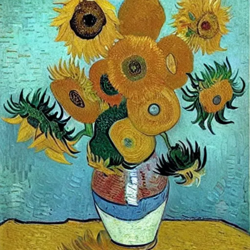 Image similar to sunflowers by van gogh