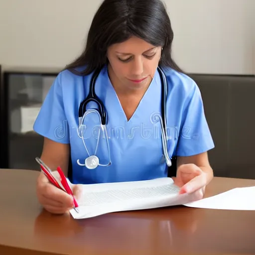 Image similar to Doctor filling a release form. stock photography