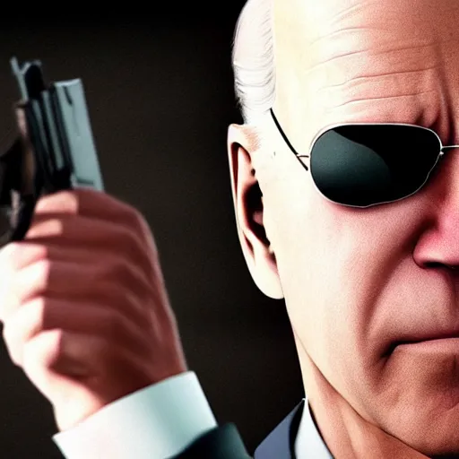 Image similar to joe biden in hitman, joe biden in the video game hitman, gameplay screenshot, close up, 3 d rendering. unreal engine. amazing likeness. very detailed.