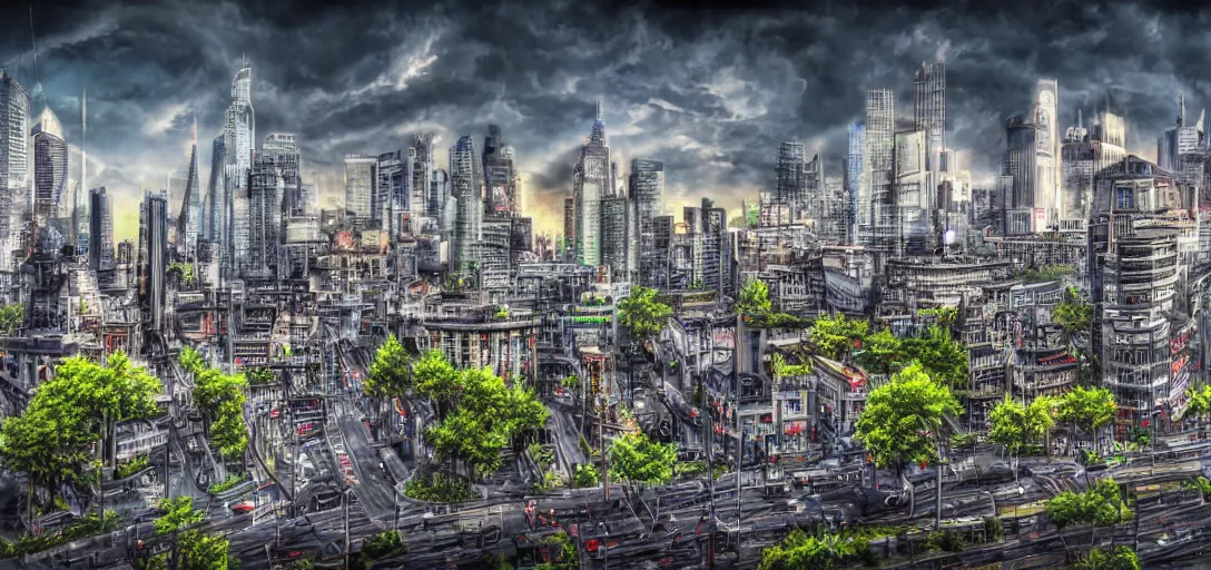 Prompt: Illuminati, cityscape, realistic, 8k, high detail, 10 bit colour, hdr