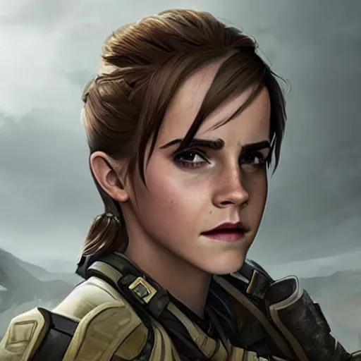 Image similar to emma watson as an apex legends character