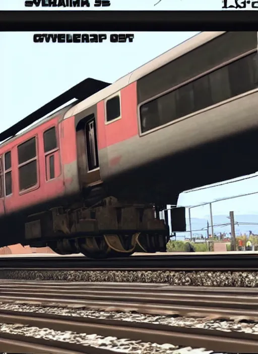 Image similar to cj suplexes the train, gta, train