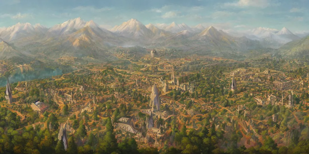 Image similar to a painting of cyrodiil