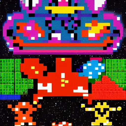Prompt: space invaders video game