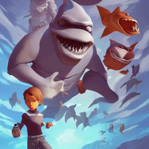 Image similar to face icon stylized minimalist street sharks, loftis, cory behance hd by jesper ejsing, by rhads, makoto shinkai and lois van baarle, ilya kuvshinov, rossdraws global illumination