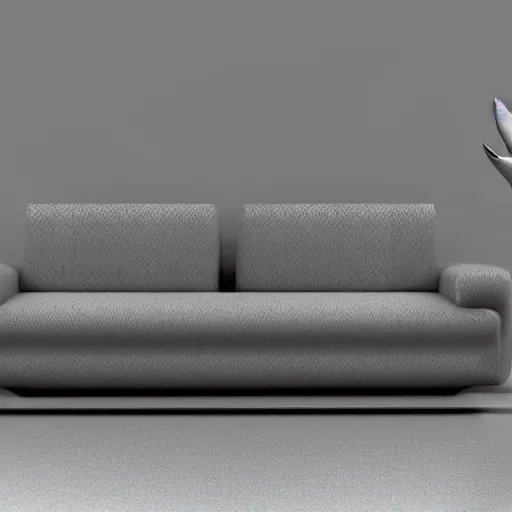 Prompt: realistic 3d render of a shark sitting on the couch watching tv octane cinema 4d