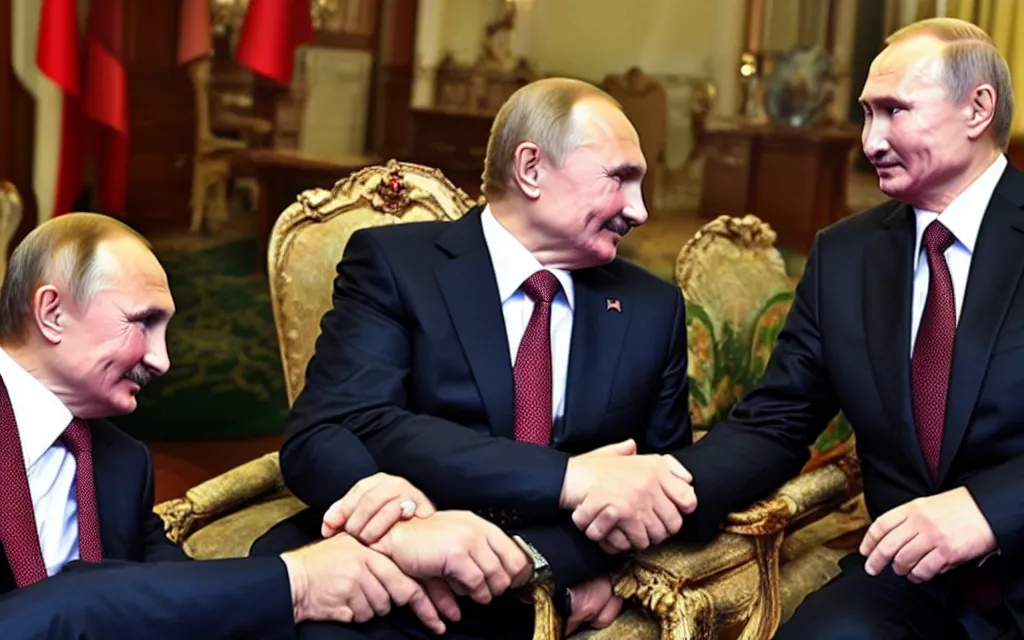 Image similar to lukashenko fall in love with putin