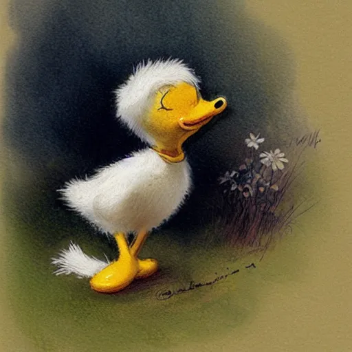 Prompt: daisy duck, by jean - baptiste monge