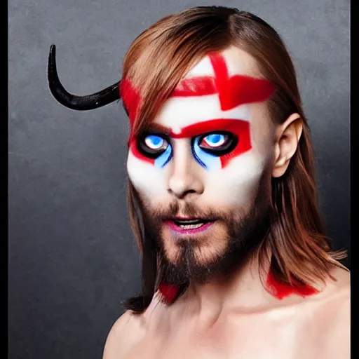 Image similar to jared leto as a japanese oni