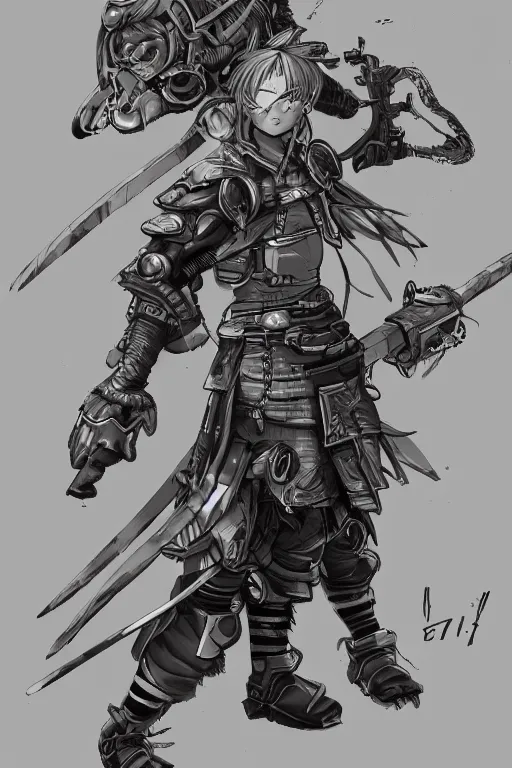 Prompt: character of crono trigger by the artist Max Berthelot. Rendering a cyberpunk samurai , full of details, by Evan Yovaisis and Jason Nguyen , art book, trending on artstation and daily DeviantArt