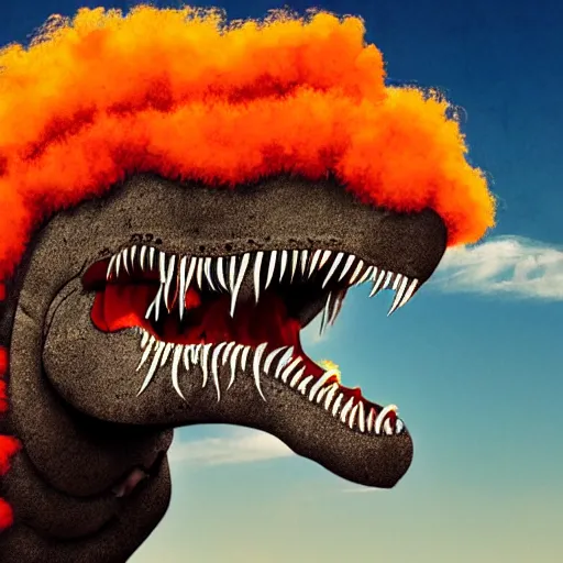 Image similar to photo of a tyrannosaurus clown