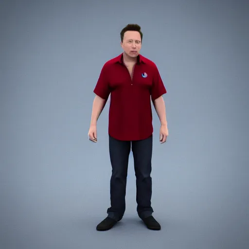 Image similar to Elon Musk 3D render