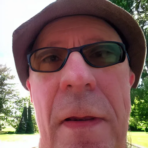 Prompt: Photograph my dad accidentally took because he didn\'t realize the camera was facing towards him