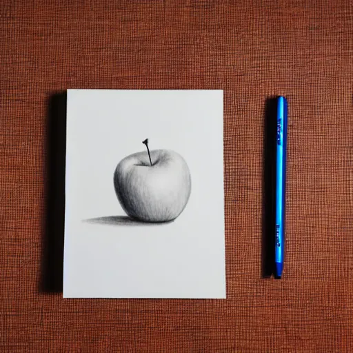 Premium Photo | Abstract drawing apple on a white background. 3d rendering