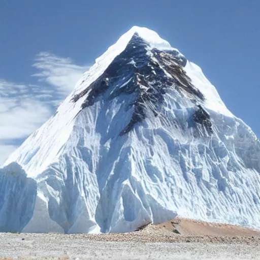 Image similar to mound of salt shaped mount everest