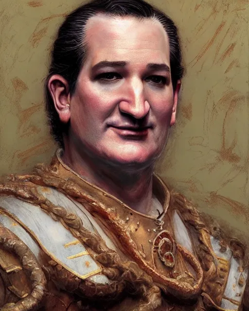 Image similar to ted cruz, court jester in renaissance era, fantasy 3 d render, masterpiece, by donato giancola and greg rutkowski and wayne barlow and zdzisław beksinski, realistic face