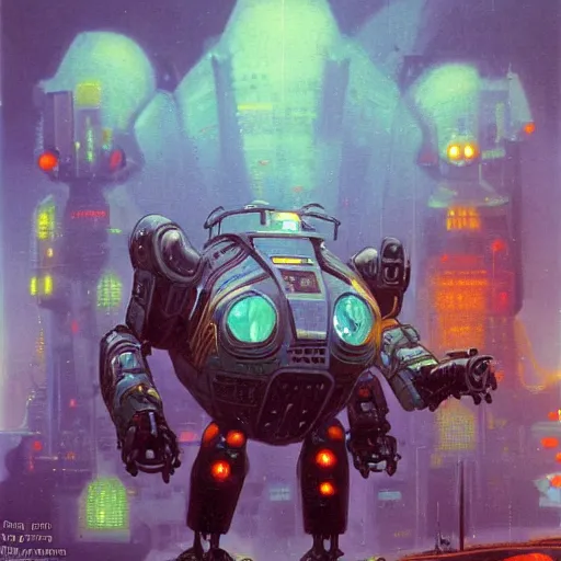 Prompt: a large anthropomorphic beetle shaped mecha by paul lehr and moebius