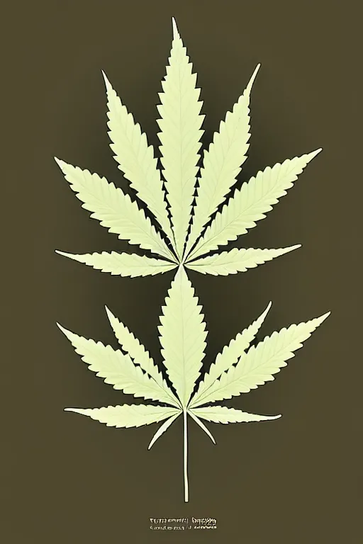 Image similar to minimalist boho style art of a cannabis leave, illustration, vector art