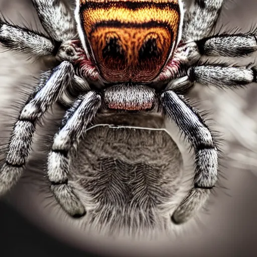 Image similar to the most frightening spider anyone has ever seen. ultra realistic, hyper realistic, macro photography