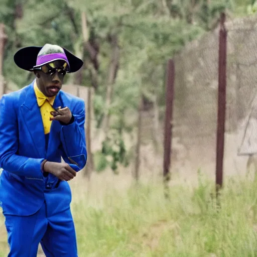 Image similar to a still of tyler the creator in joker