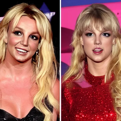 Image similar to an album cover for Britney Spears and Taylor Swift