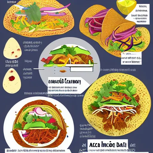 Prompt: taco anatomy