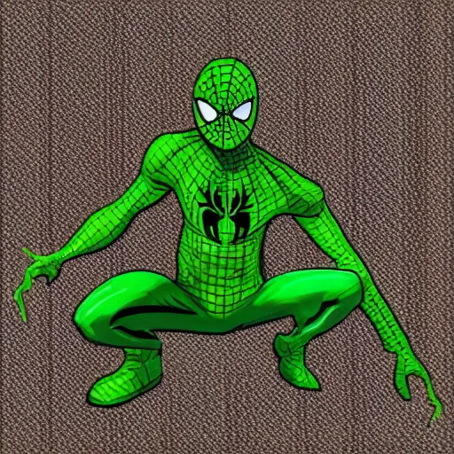 Prompt: green spiderman