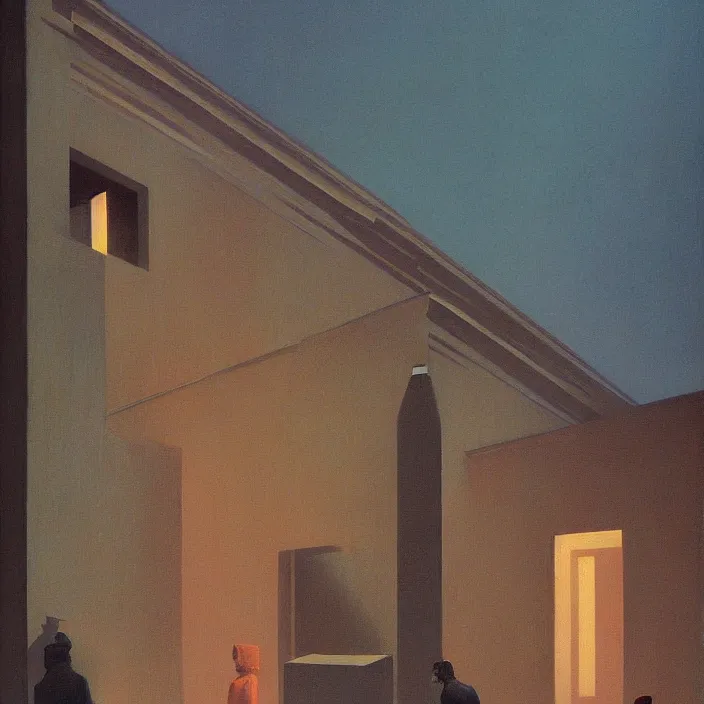 Image similar to government, science fiction, Edward Hopper and James Gilleard, Zdzislaw Beksinski, highly detailed