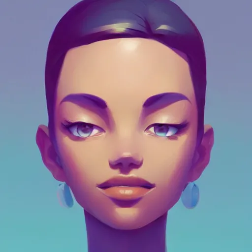Image similar to face icon stylized minimalist breakfast at tiffany's, loftis, cory behance hd by jesper ejsing, by rhads, makoto shinkai and lois van baarle, ilya kuvshinov, rossdraws global illumination