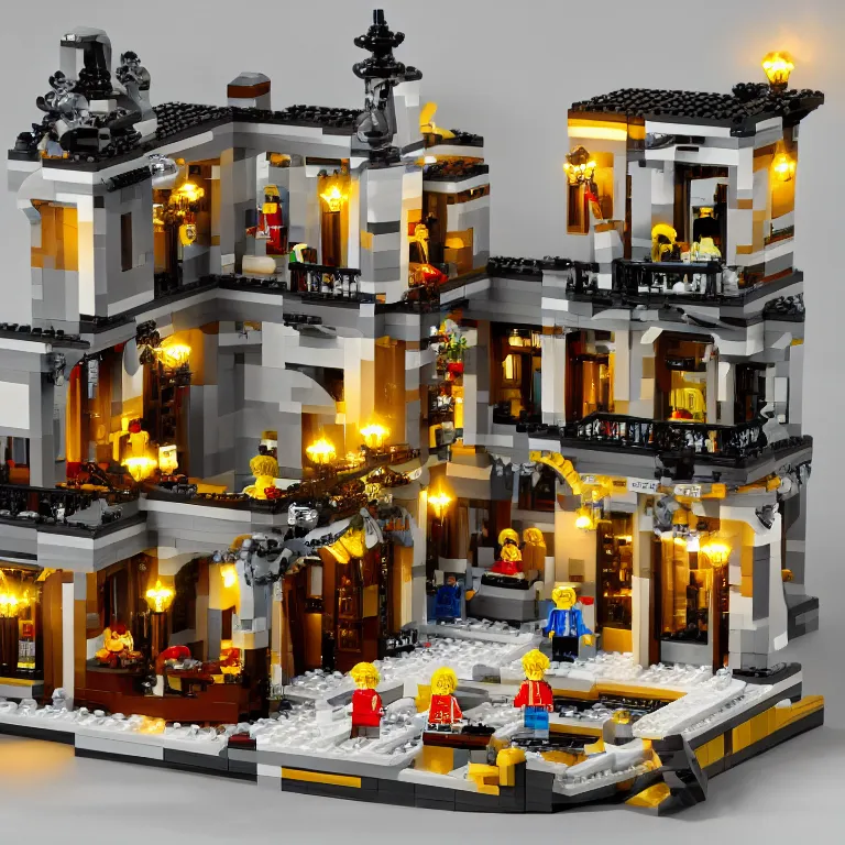 Image similar to mara - a - lago lego set, product marketing, photorealistic, studio lighting, highly detailed