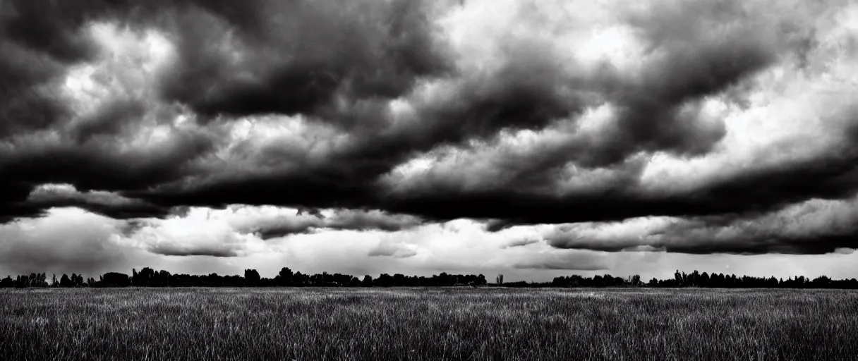 Prompt: dark storm clouds, hyperrealistic, photograph, 35mm, sharp focus