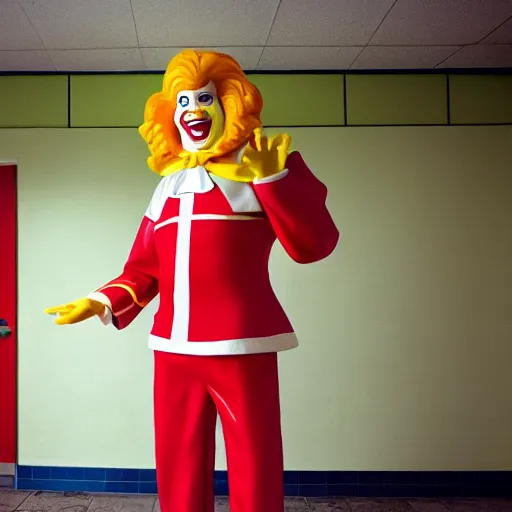 Prompt: ronald mcdonald in an abandoned hospital