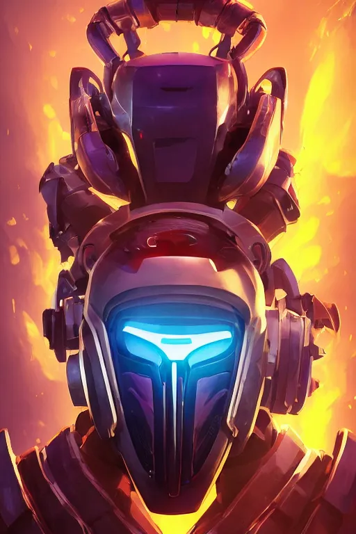 Image similar to epic mask helmet robot ninja portrait stylized as fornite style game design fanart by concept artist gervasio canda, behance hd by jesper ejsing, by rhads, makoto shinkai and lois van baarle, ilya kuvshinov, rossdraws global illumination radiating a glowing aura global illumination ray tracing hdr render in unreal engine 5