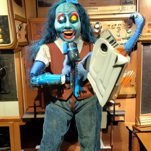 Image similar to animatronic from the 70s