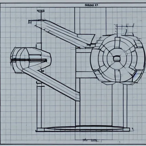 Prompt: technical drawing of a portable antigravity generator