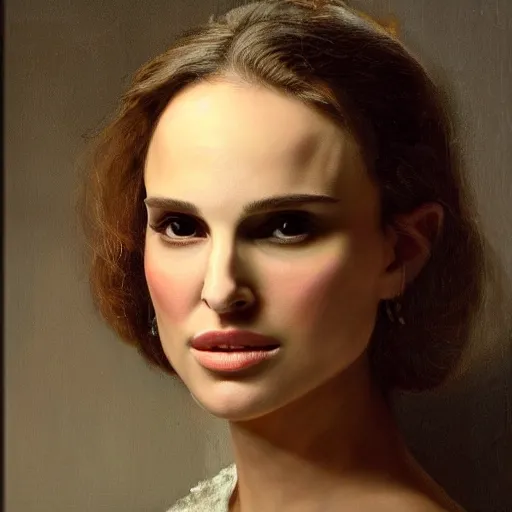 Prompt: Natalie Portman painted by Rembrandt