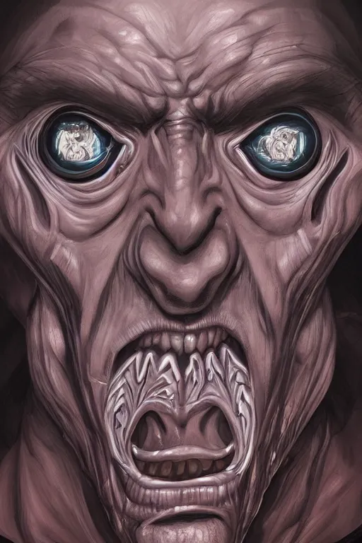Prompt: man with seven eyes | digital painting | highly detailed | artgerm