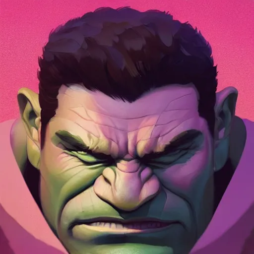 Prompt: face icon stylized minimalist the hulk, loftis, cory behance hd by jesper ejsing, by rhads, makoto shinkai and lois van baarle, ilya kuvshinov, rossdraws global illumination