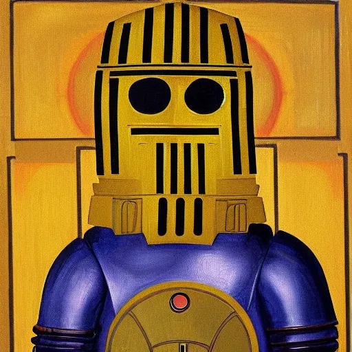 Prompt: painting of c - 3 p 0 by fra angelico